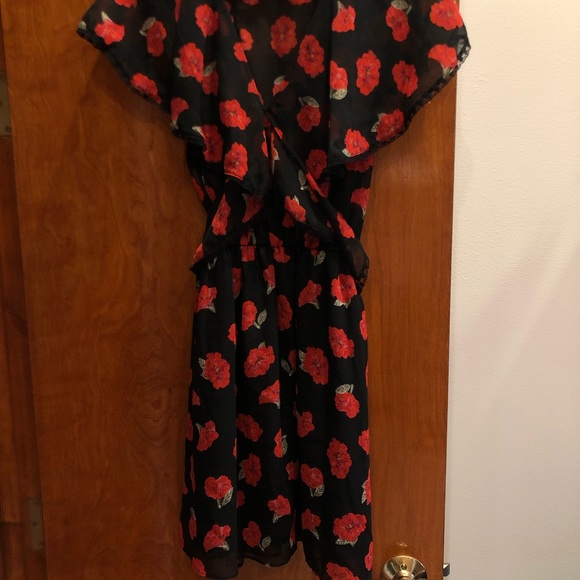 Zara Dresses & Skirts - Zara Rose Printed Dress Size M